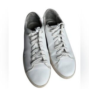 Unisex Everlane The ReLeather Tennis Shoe, White, Mens 10.5 Womens 12.5 GUC